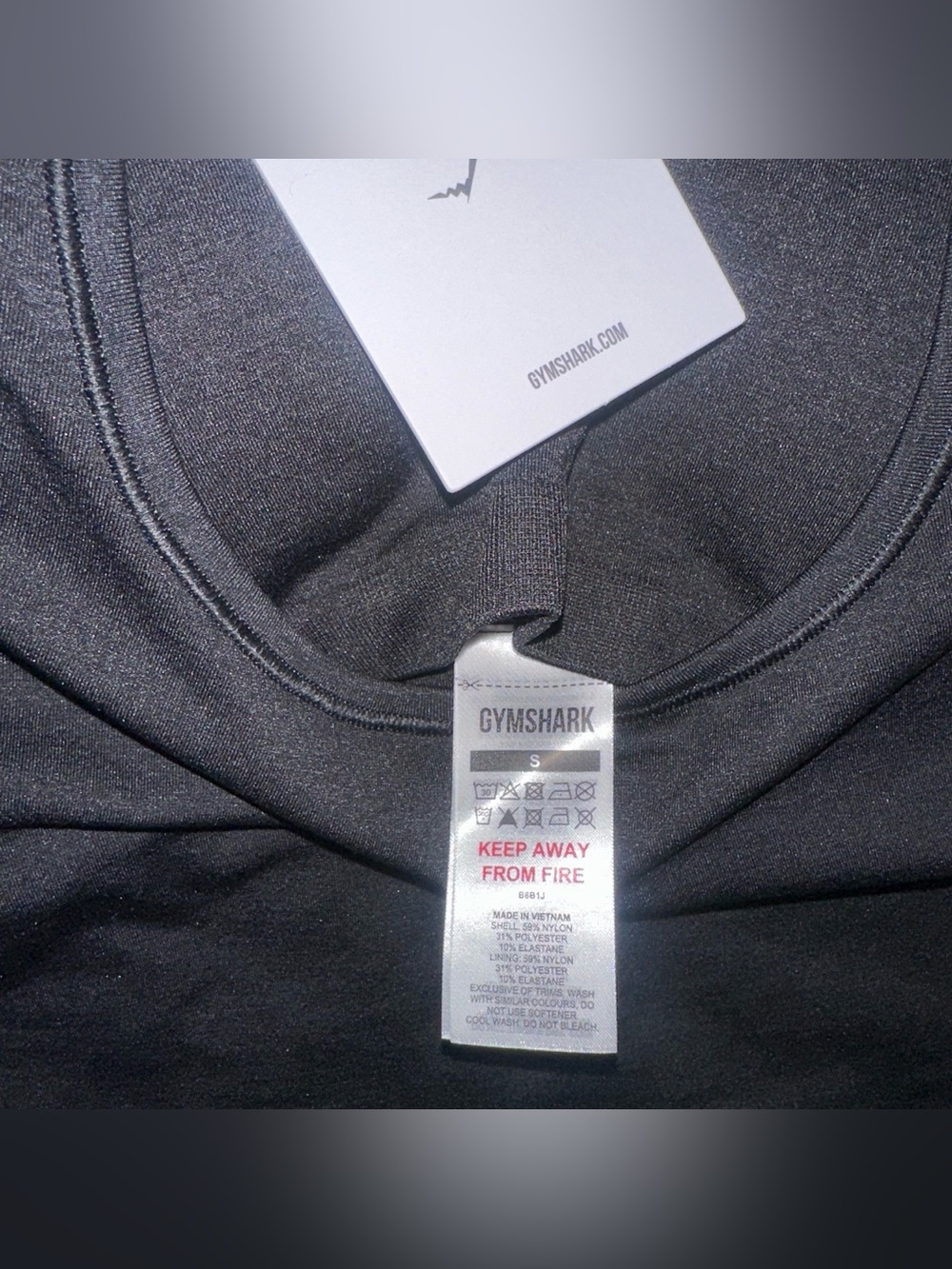 BRAND NEW women’s small ‘Gymshark’ black interval seamless midi tank - Picture 8 of 8